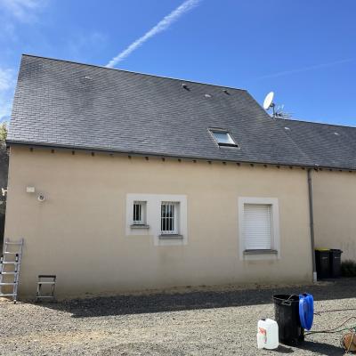 Après décapage basse pressions sur ardoise naturelle 